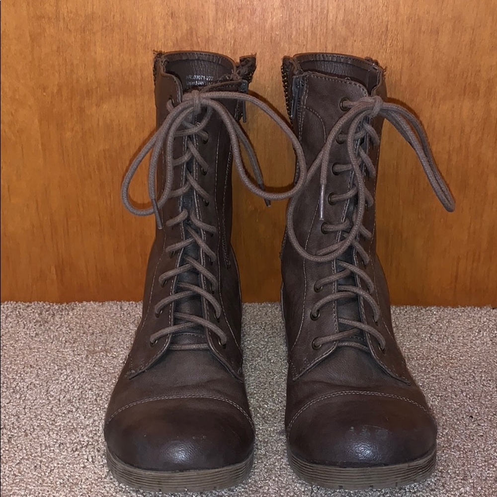 Brown Not Rated Combat Boots